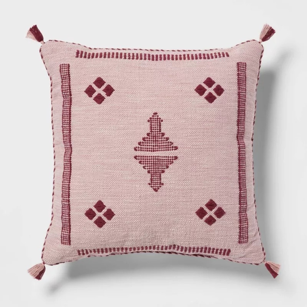 Threshold Cactus Silk Woven Diamond Throw Pillow